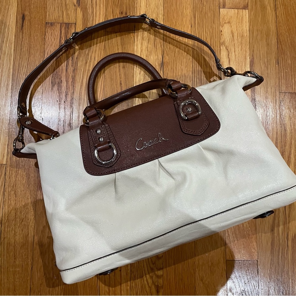 Cream Coach Bag